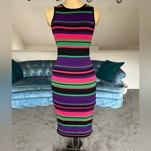 New York & Company multicolor textured midi dress